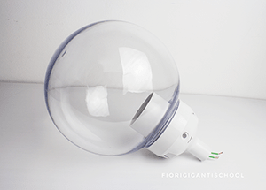 Plafoniera Plastica D20cm gambo bianco
